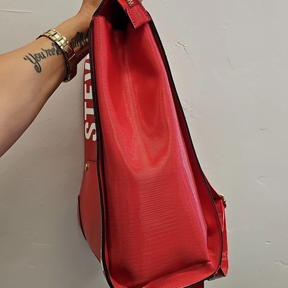 Steve Madden, Bold, Red, Unisex, Backpack, Streetwear, Casual, Festival, Travel